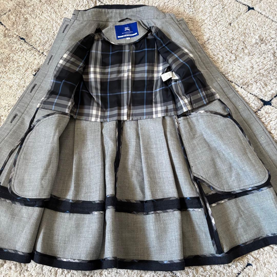 【希少✨】極美品！バーバリーブルーレーベル　トレンチコート　ウール　メタルボタン