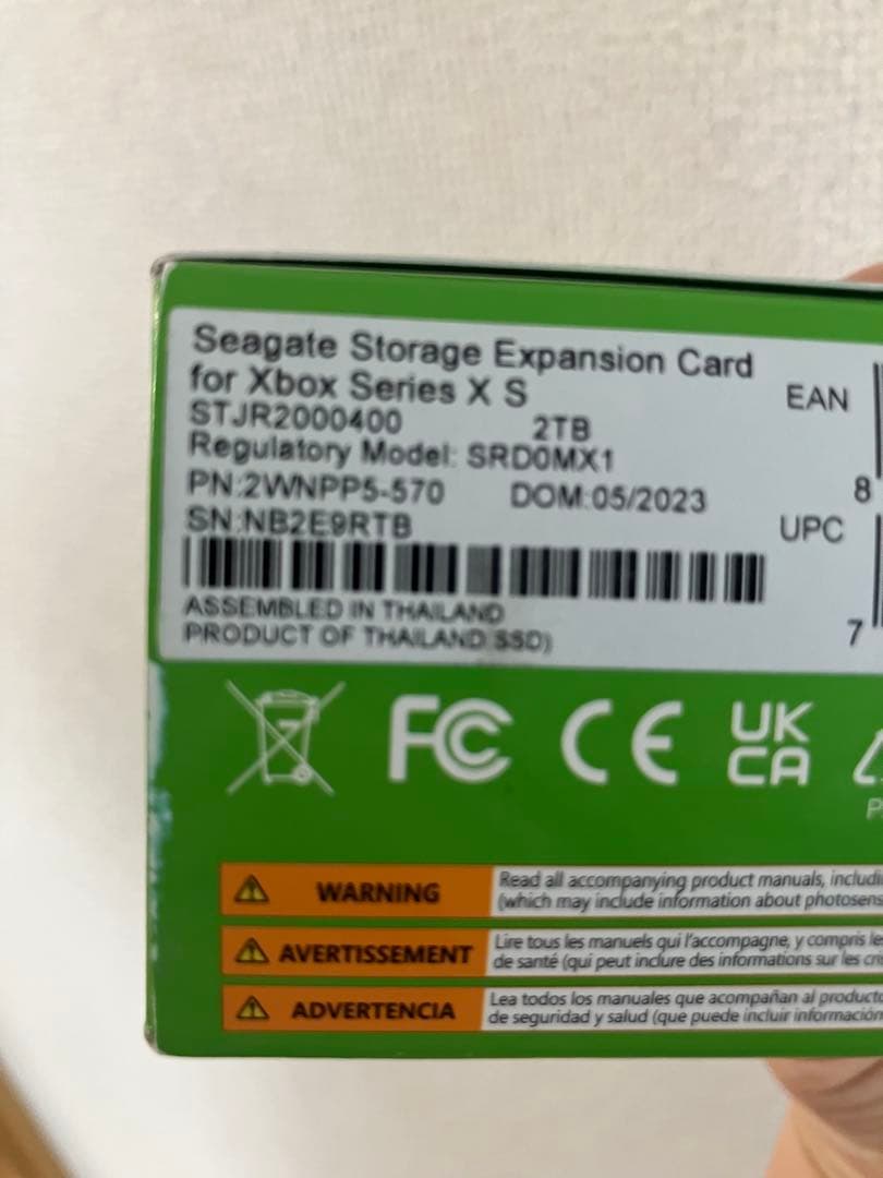 外付けハードディスク・ドライブ SEAGATE 2TB Storage Expansion Card for