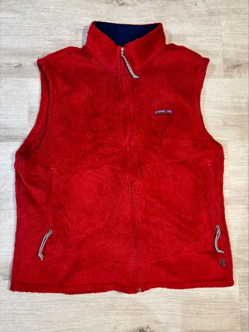 408 【USA製】Patagonia Rシリーズ フリースベスト レッド XL