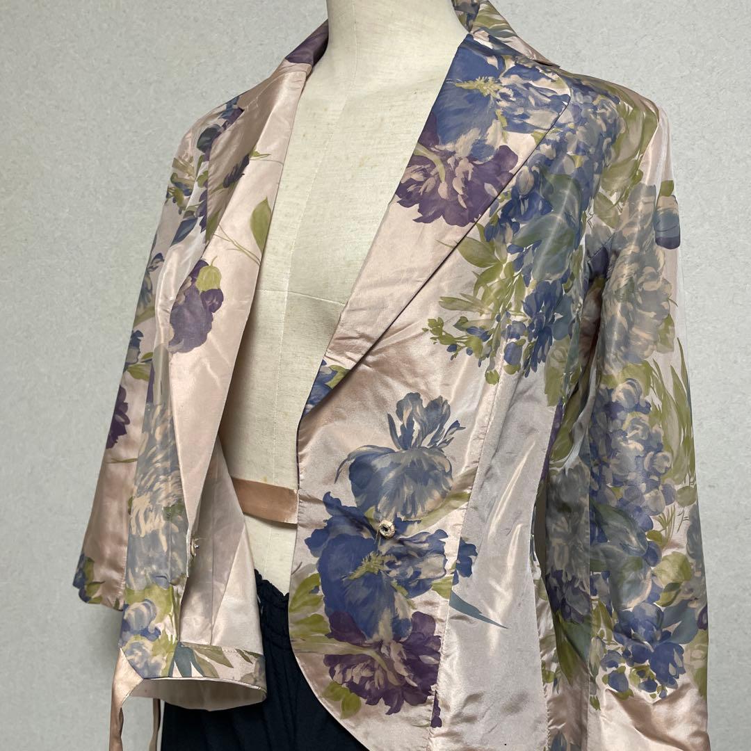 MaxMara フラワープリント シルク花柄ラップジャケット