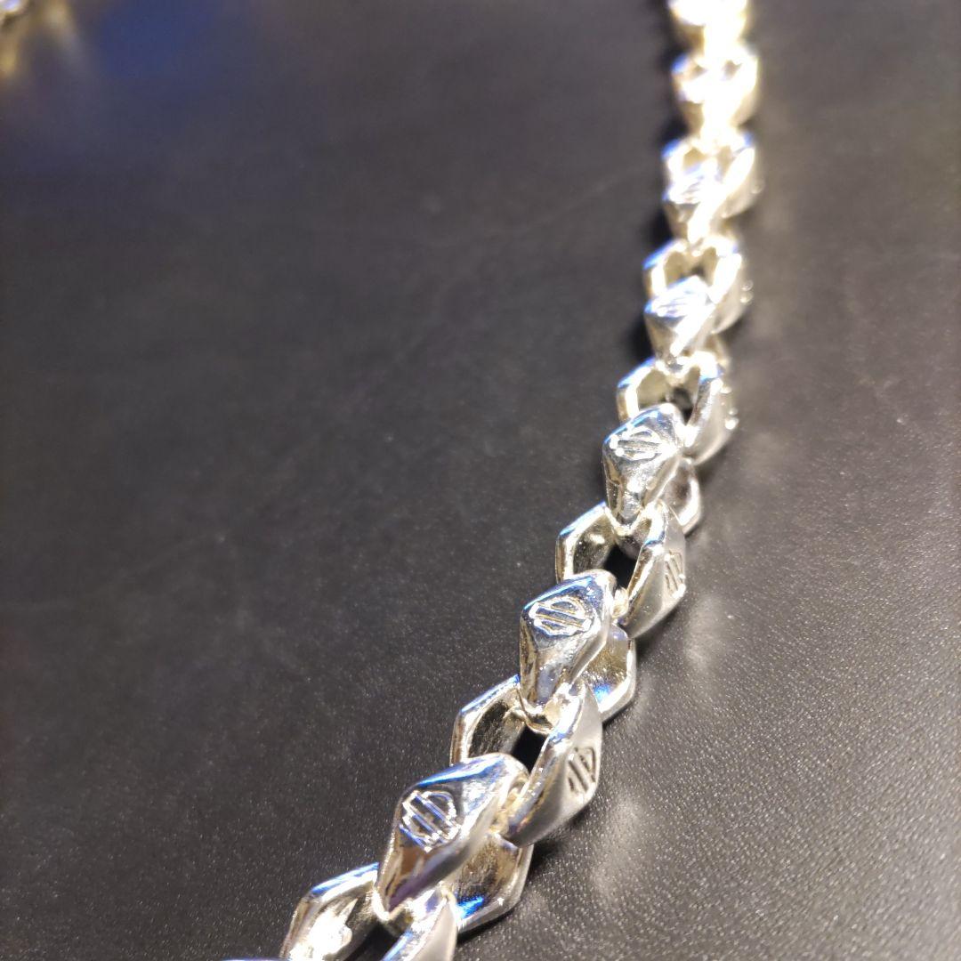 S925刻印 シ ルバーチェーンネックレス ウォレットチェーンハーレー乗りに