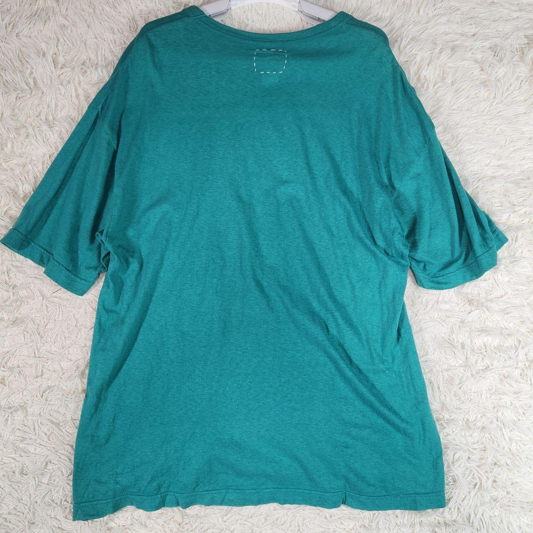 visvim 22ss Tシャツ ビズビムJUMBO TEE ロゴグリーン XL