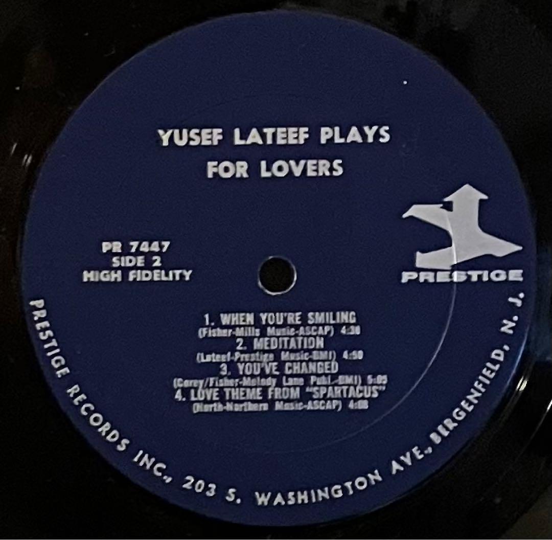 YUSEF LATEEF／PLAYS FOR LOVERS LPレコード