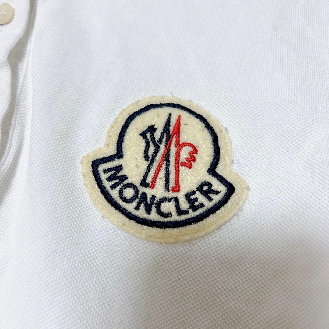 MONCLER モンクレール ビッグワッペン 半袖ポロシャツ ホワイト