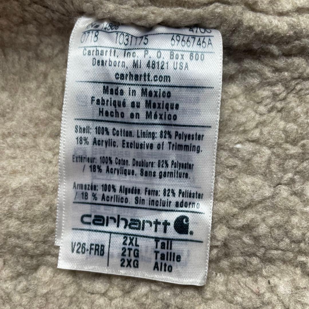 Carharttカーハート ダック ボアベスト メキシコ製2XL フェード古着