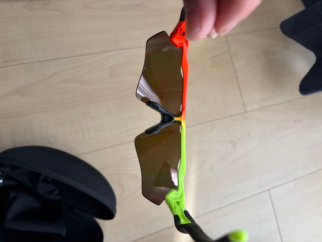 Oakley スポーツサングラス オレンジ/イエロー/レッド　平昌五輪限定モデル