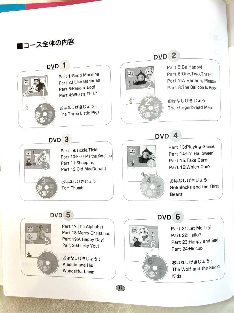アルク abc 英語学習教材 セット　キッズ　DVD全6巻