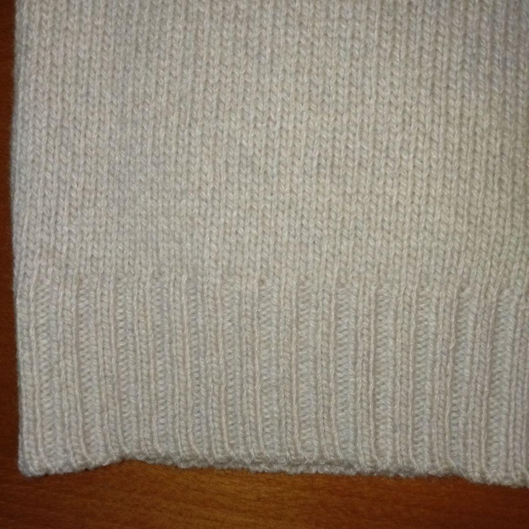 エルメス　ニットカーディガン　カシミア100%　薄ベージュ　SM　イタリア製