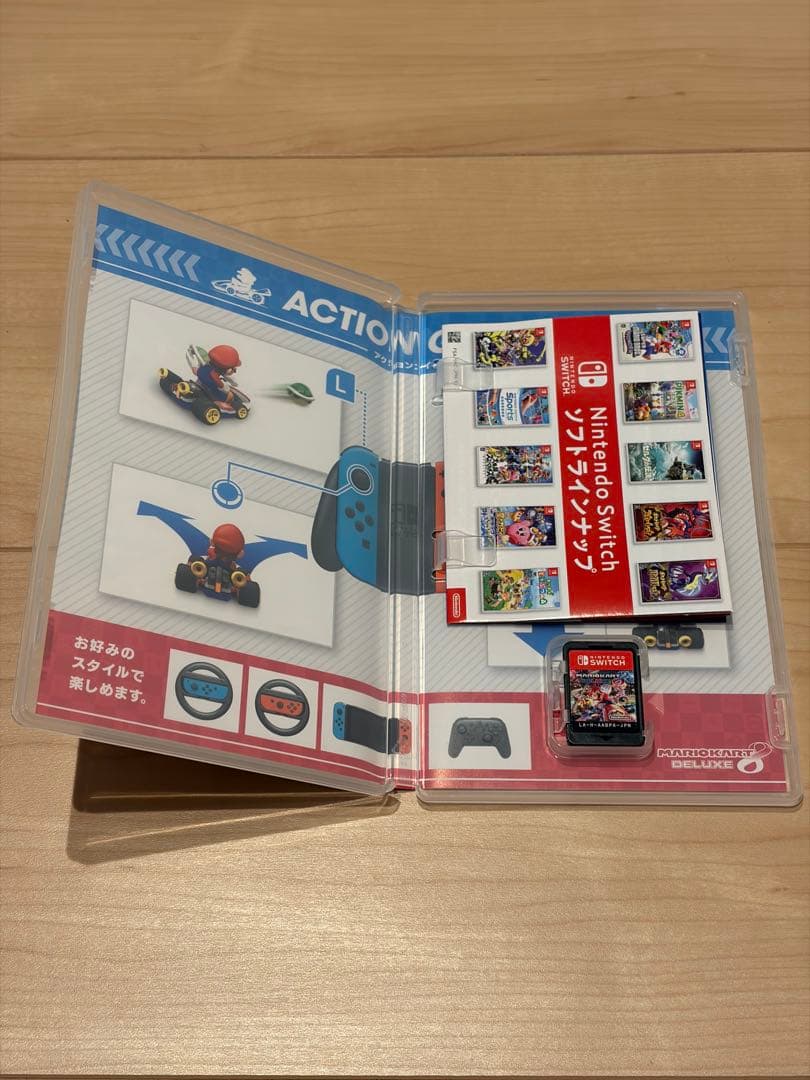 動作確認済 switchソフト マリオカート8DX Joy-Conハンドル２本