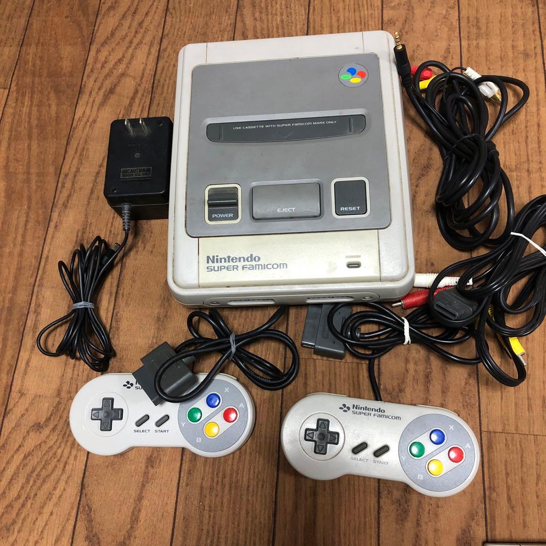 ニンテンドー　スーパー　ファミコン　本体　ソフト14