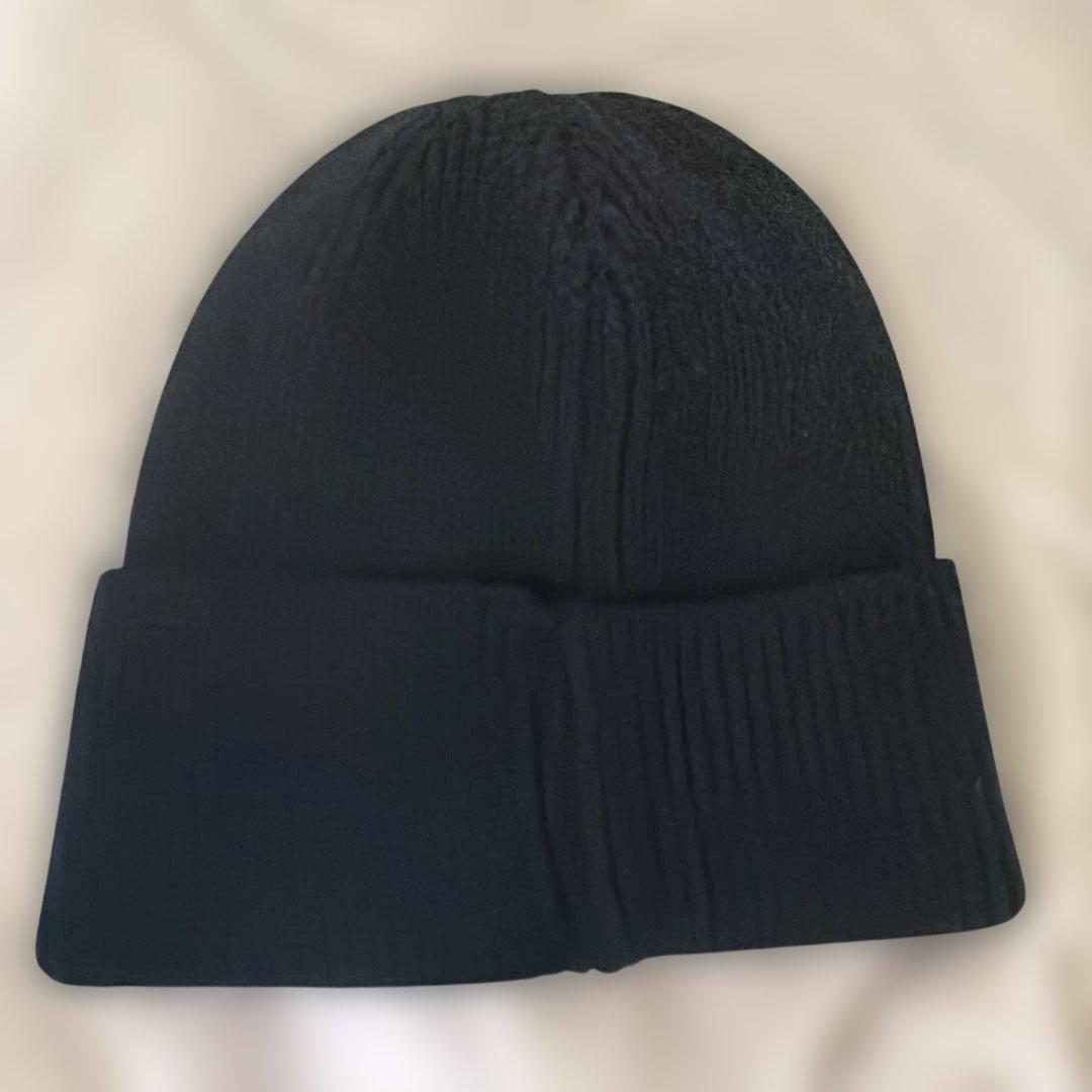 MONCLERニット帽 ブラック ビーニー
