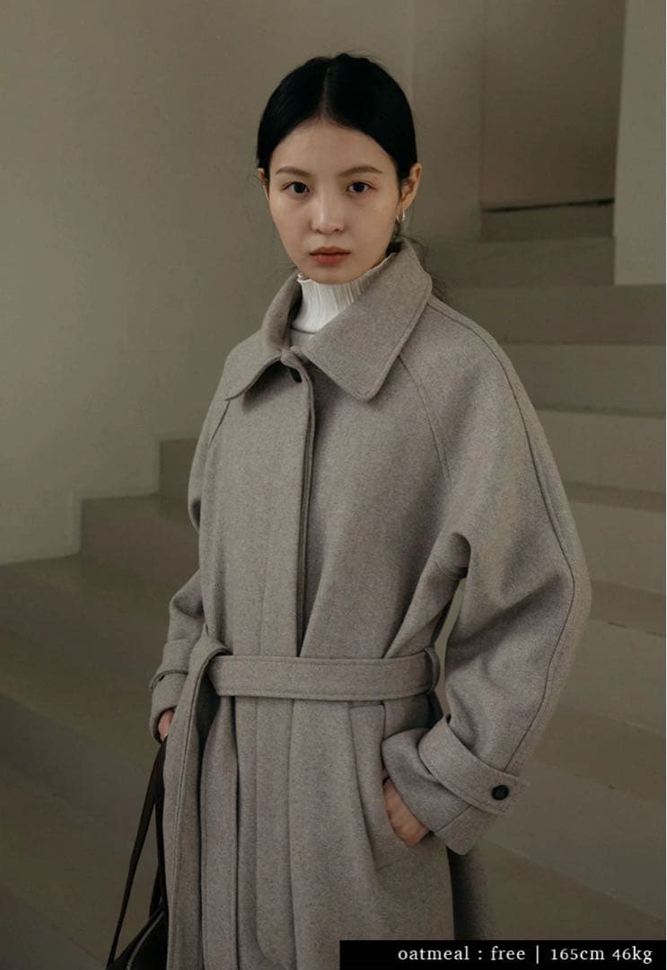 【OHOTORO】Dublin coatコート　オートミール　美品　ハンガー付き