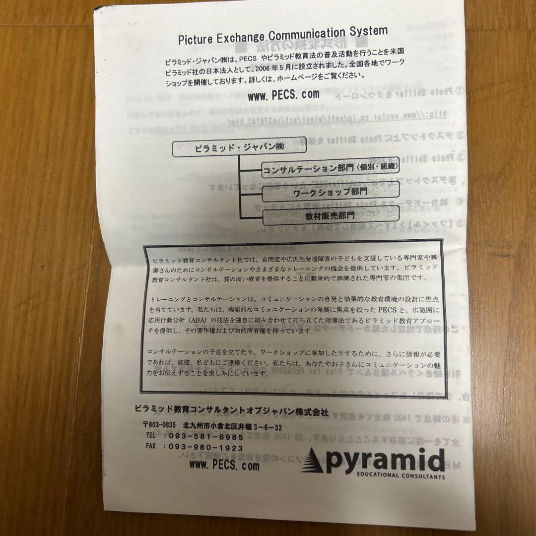 PECS絵カード交換式コミュニケーションシステムトレーニングマニュアル２版CD付