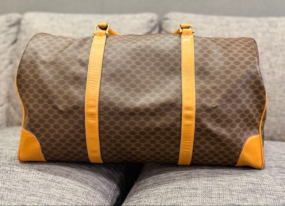 CELINE オールド セリーヌ マカダム ボストンバッグ ヴィンテージ