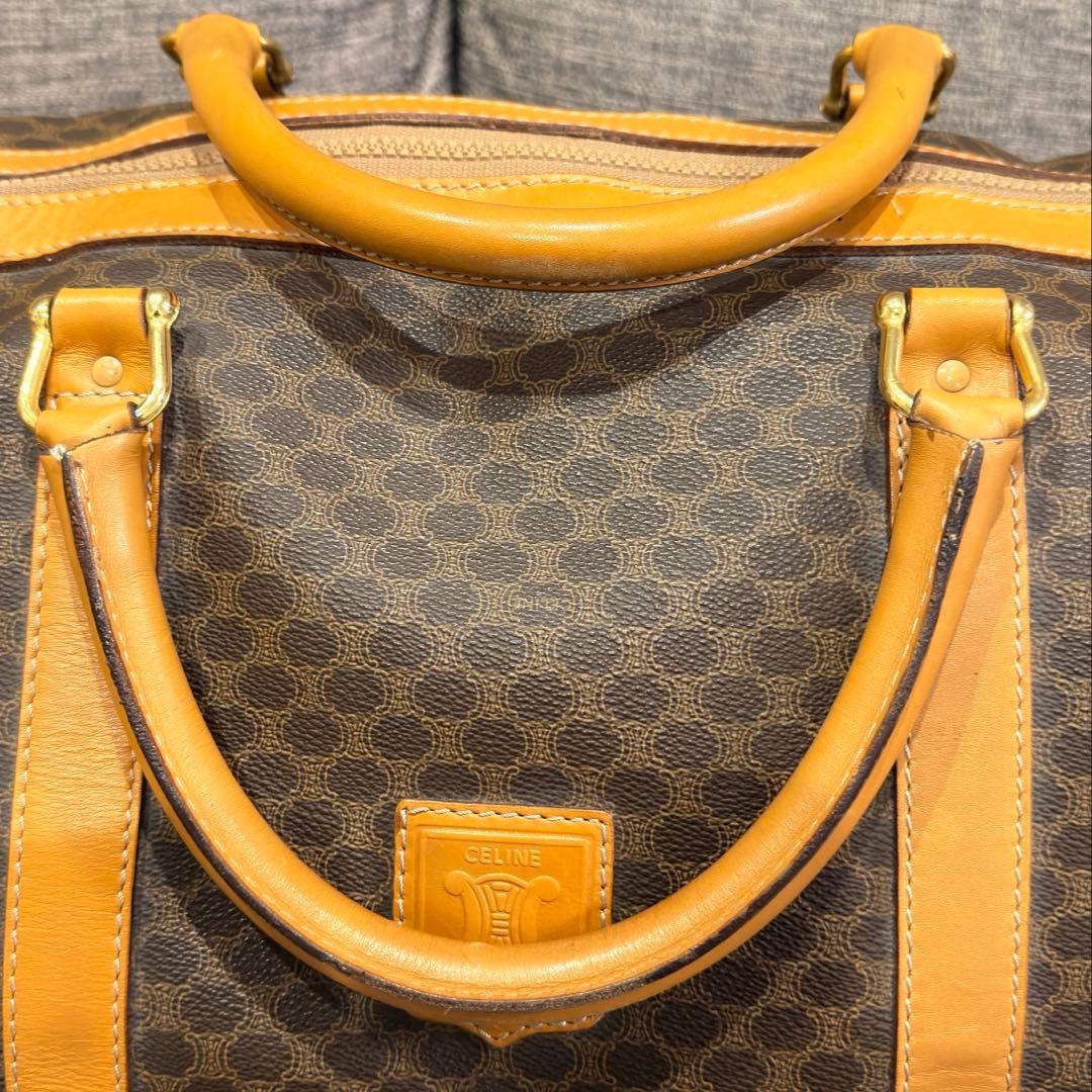 CELINE オールド セリーヌ マカダム ボストンバッグ ヴィンテージ