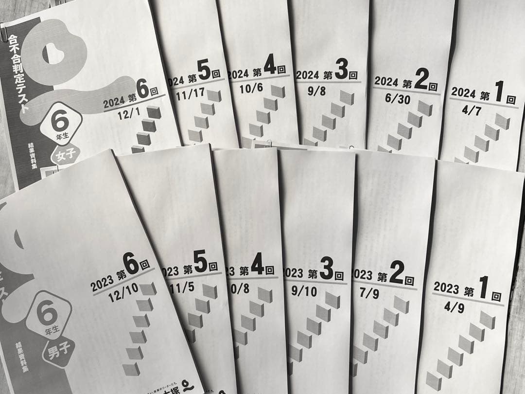 2023年 2024年 2年度分 合不合格判定テスト 第1回〜第6回 計12回分
