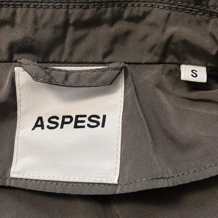 【高級イタリア製】ASPESI　トレンチコート イタリア製 軽量 オリーブ S