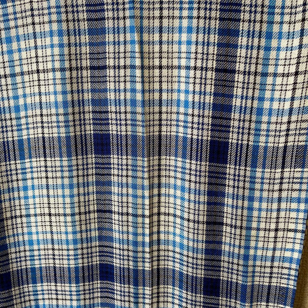 【美品】Faliero Sarti ファリエロサルティ チェック柄シルクストール