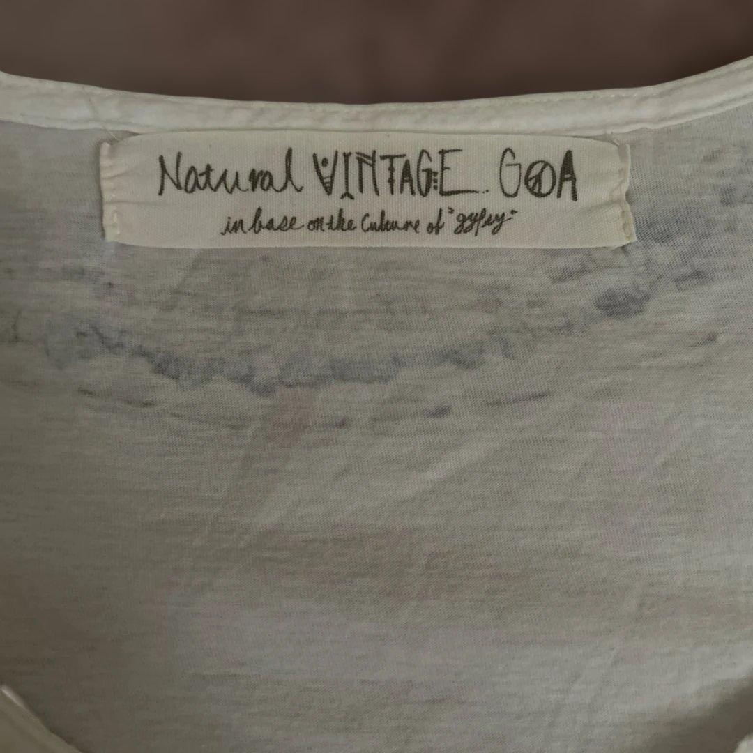 Natural Vintage GoaフェザーデザインTシャツ①