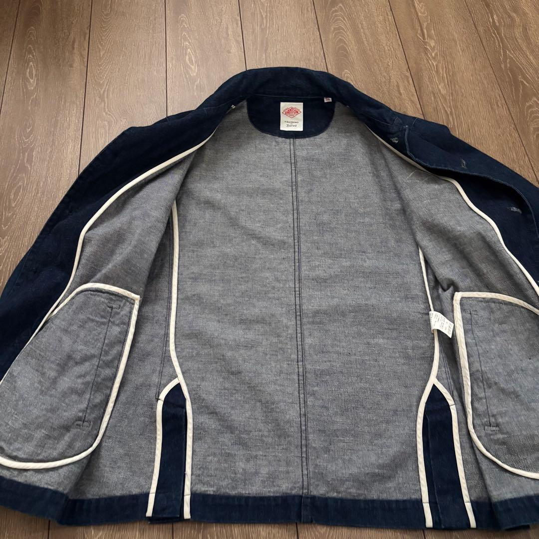 美品　DANTON ダントン　カバーオール　38 コットン インディゴ　M