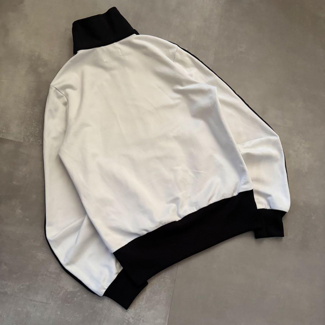 00s adidas アディダス　トラックジャケット　白黒　短丈　タイト　y2k