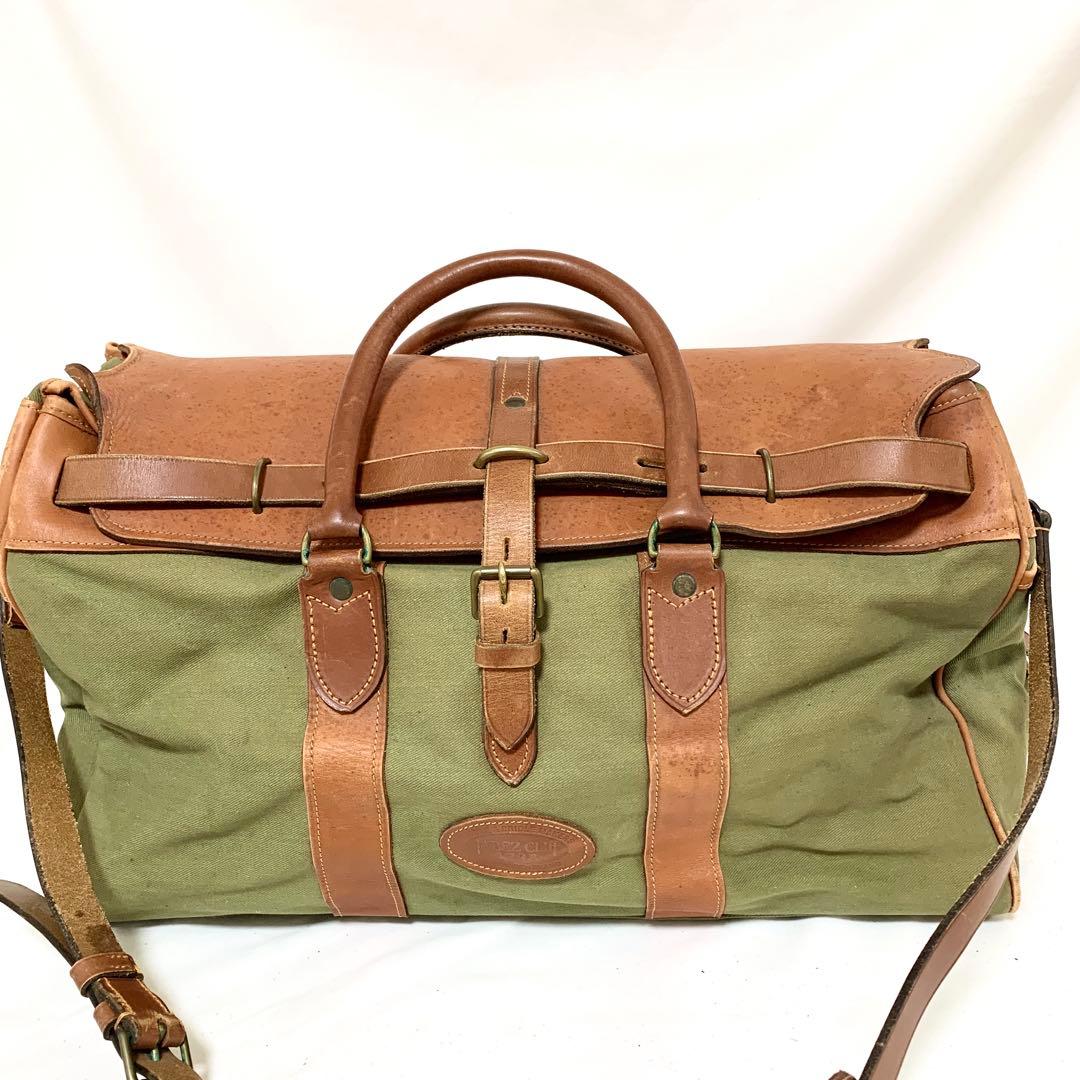 良品✨ JABEZ CLIFF ジャベツクリフ ボストンバッグ 2way 茶緑
