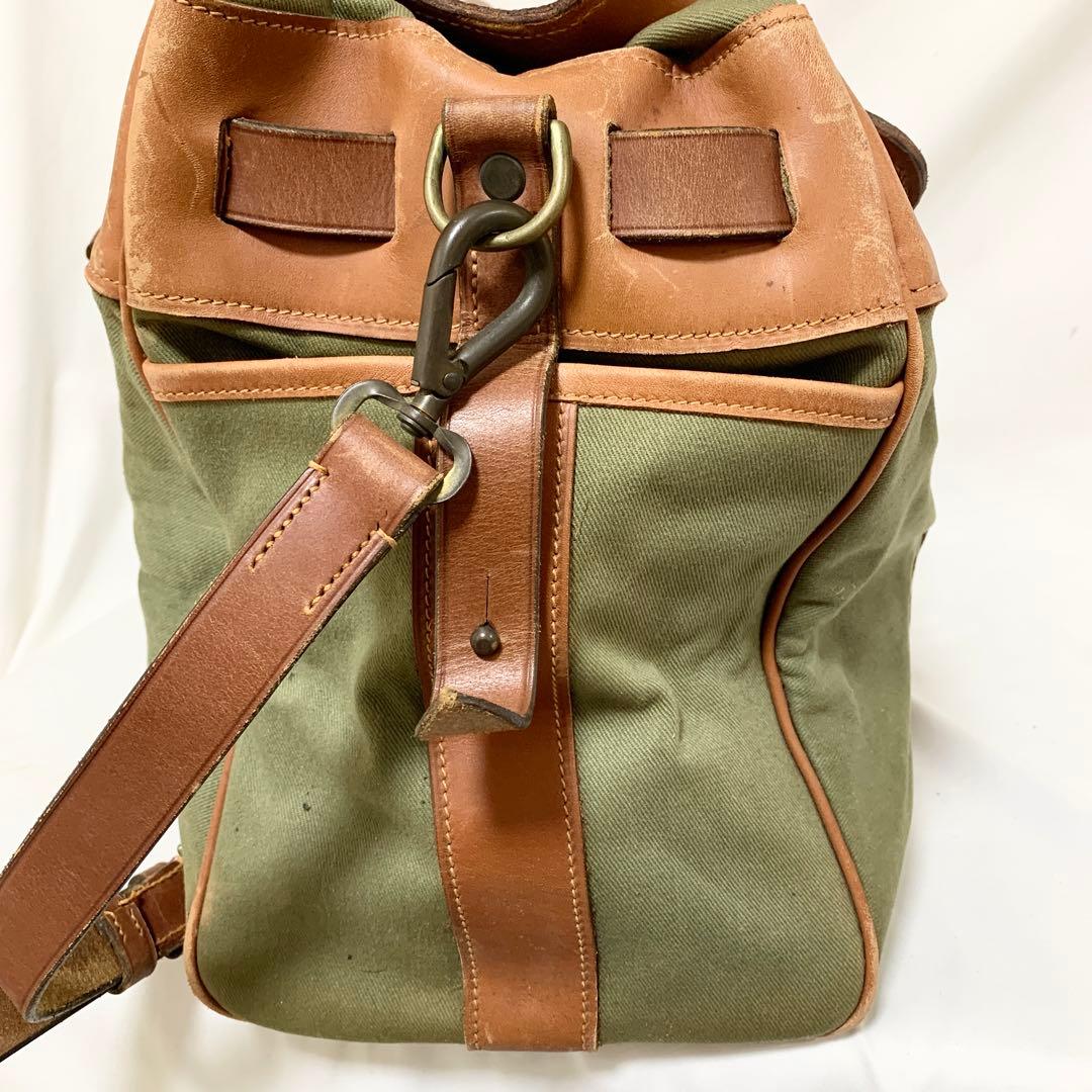 良品✨ JABEZ CLIFF ジャベツクリフ ボストンバッグ 2way 茶緑