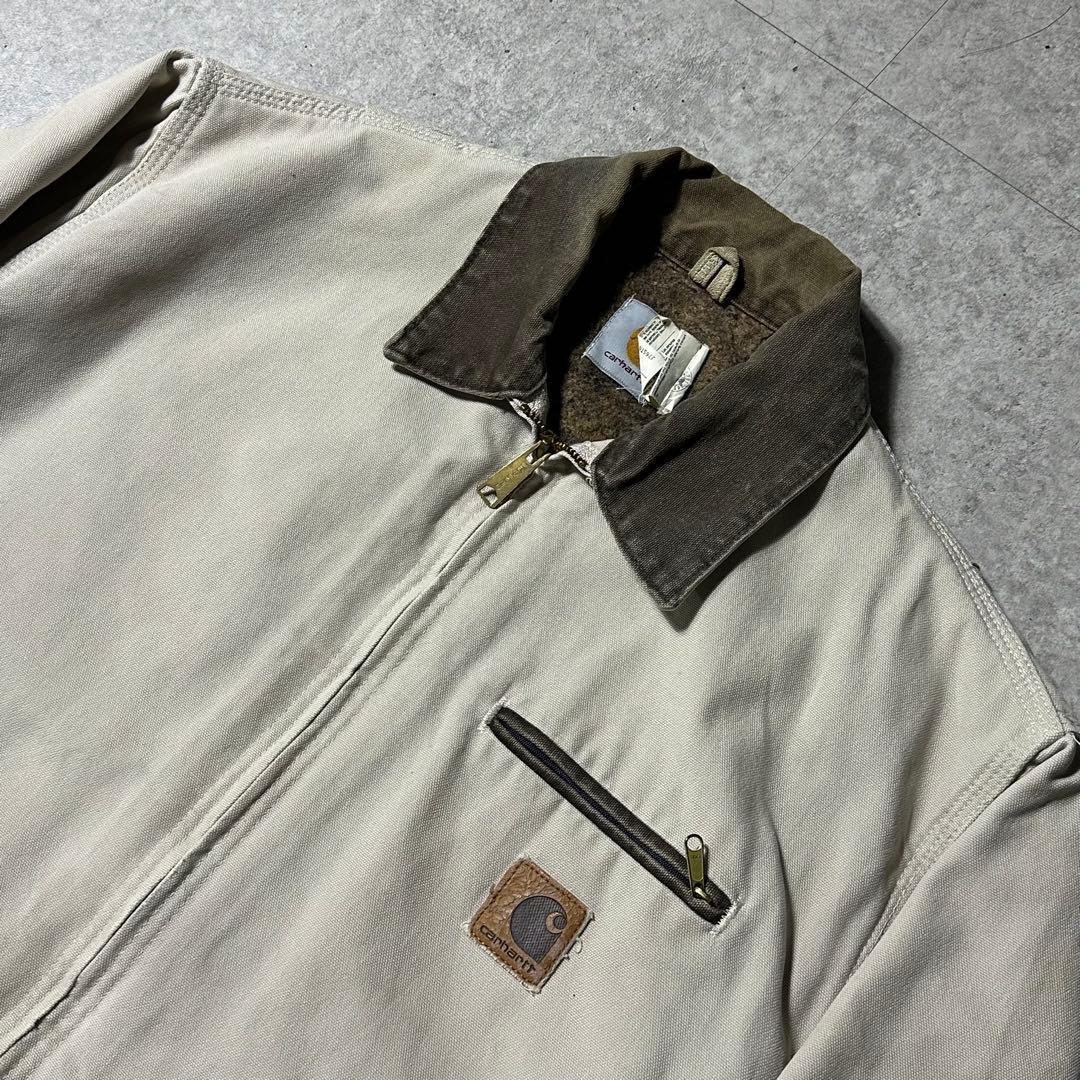 Carhartt デトロイトジャケット L J76STN ストーン 白系