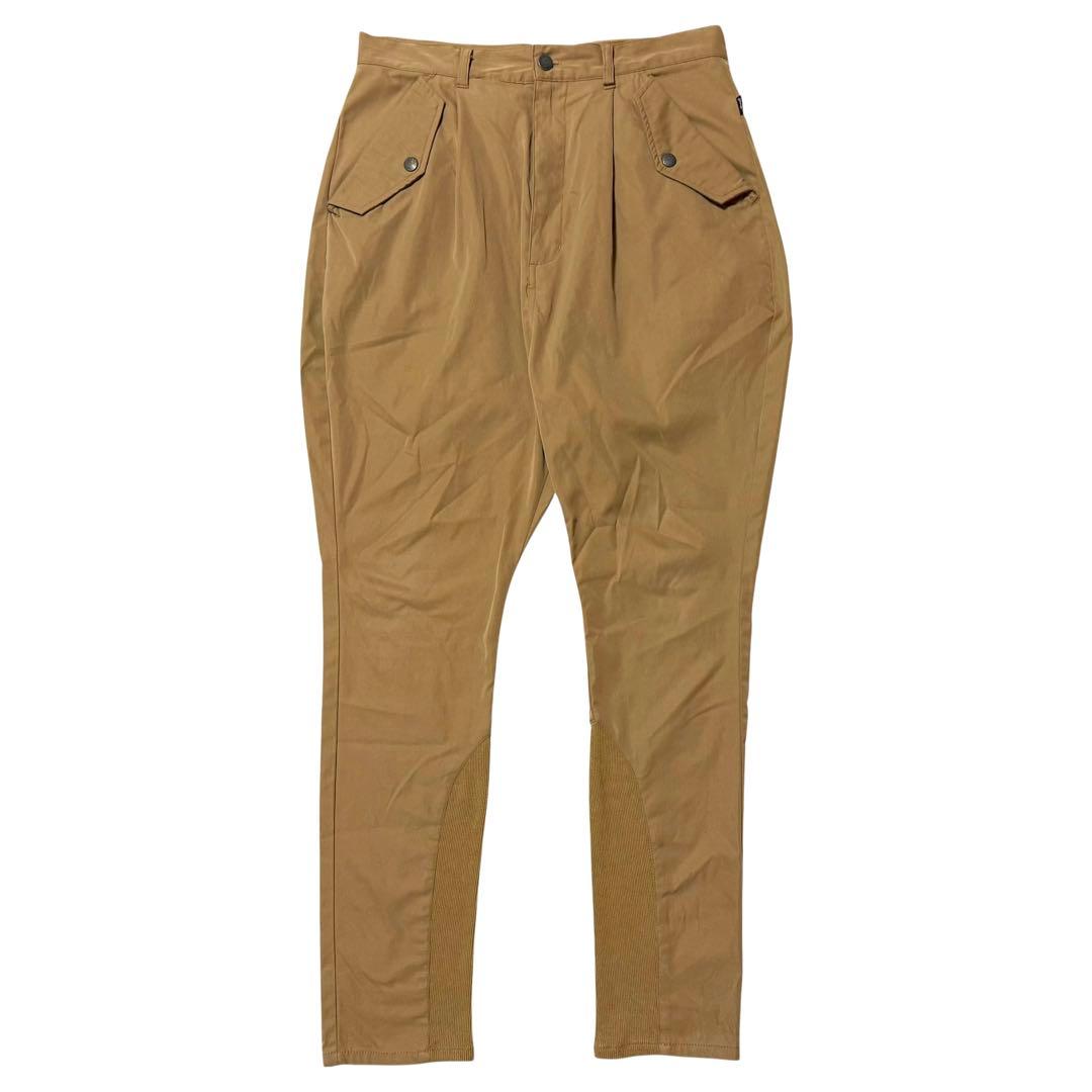 glamb 裾リブ ストレッチ サルエル ジョッパーズ パンツ ベージュ 1