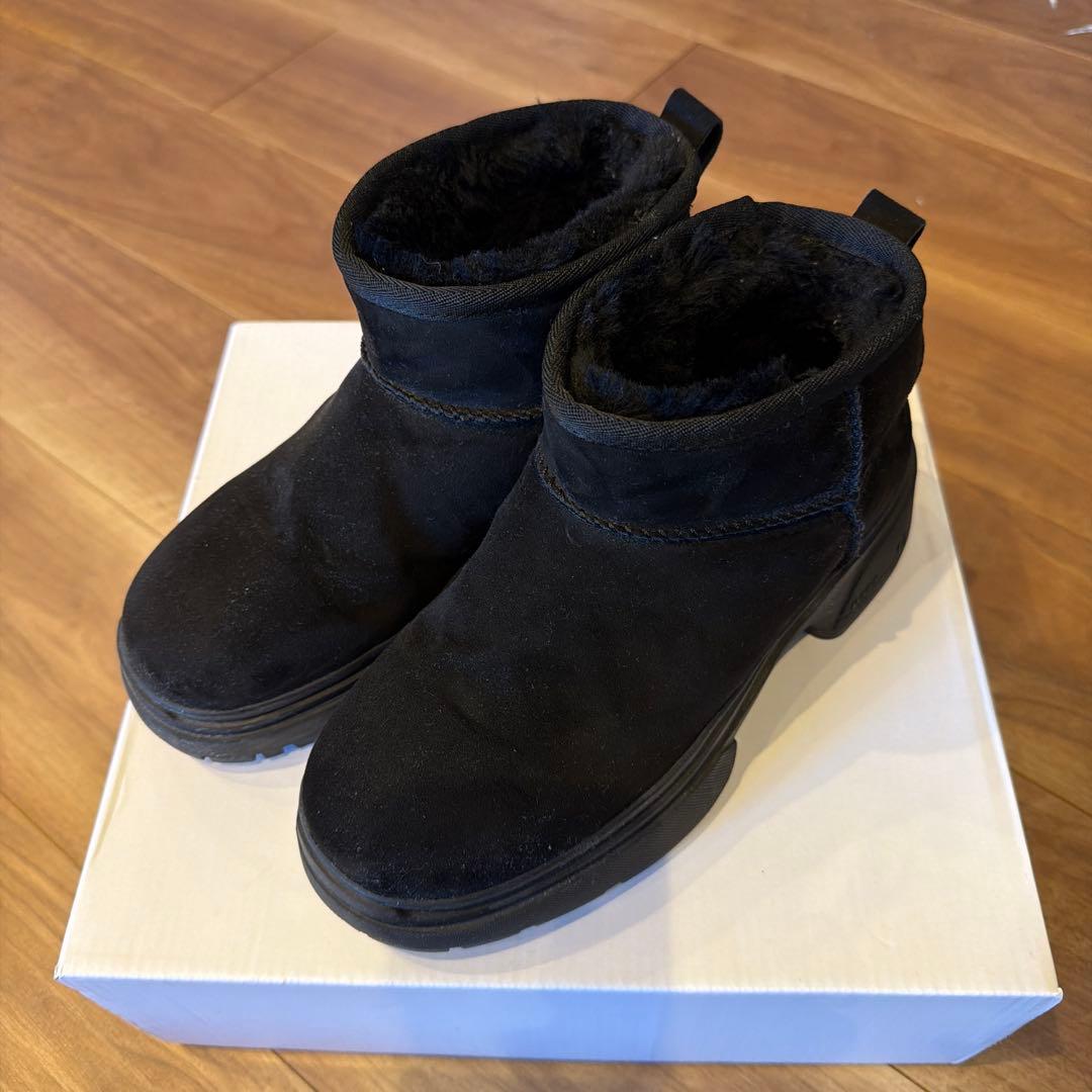 CLANE ×PAESコラボブラック ムートンブーツ
