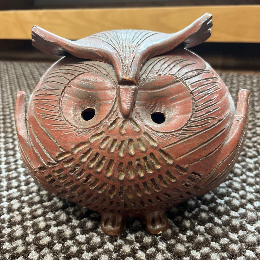 【旭川窯】太鼓判の逸品！ 縁起の良いふくろうの置物