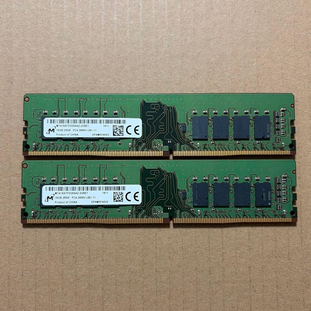 [31] デスクトップ PC メモリ16GBx2(32GB) DDR4 2666