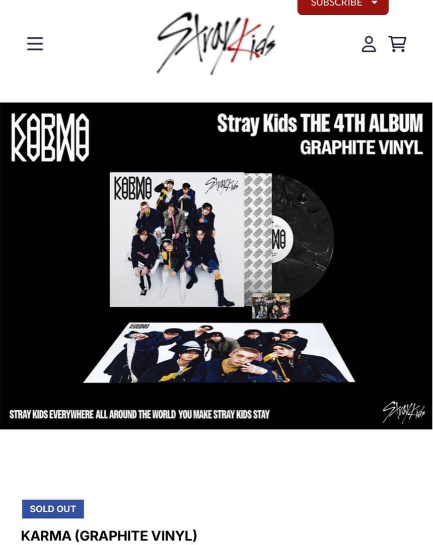 【H】 傷アリ Stray Kids vinyl KARMA 新品未開封