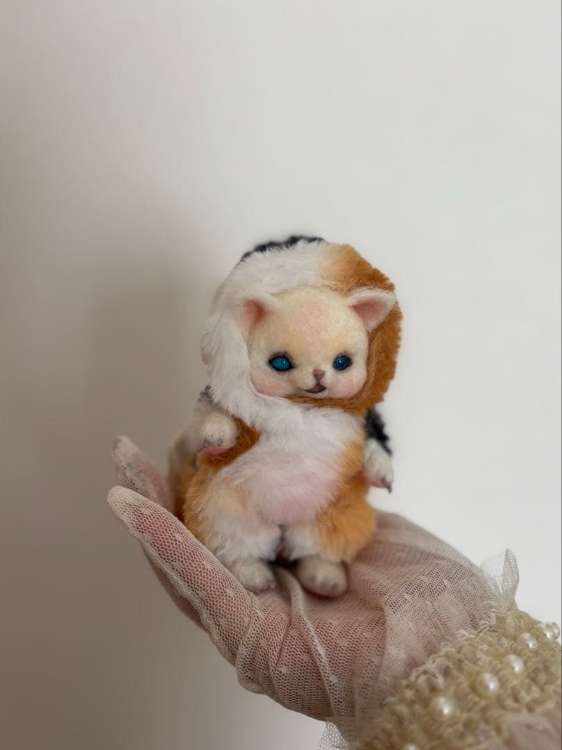 アートドール　No.54 三毛猫幻獣　羊毛フェルト