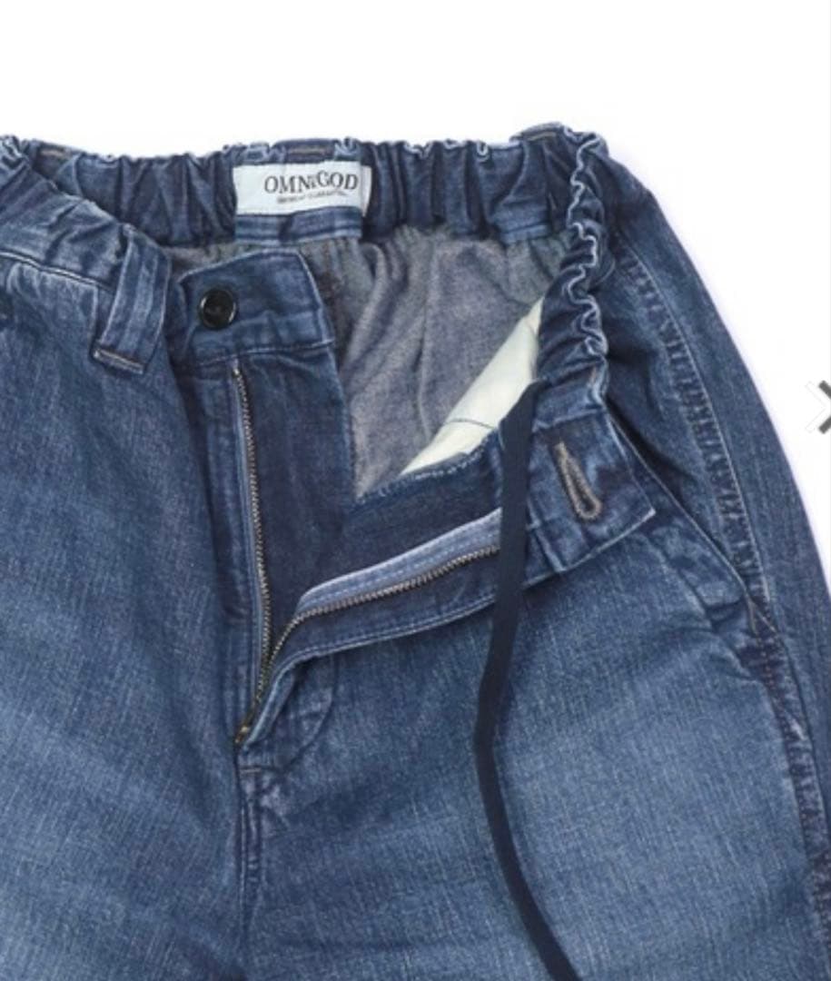 OMNIGOD デニムパンツ M 美品　ウエストゴム仕様