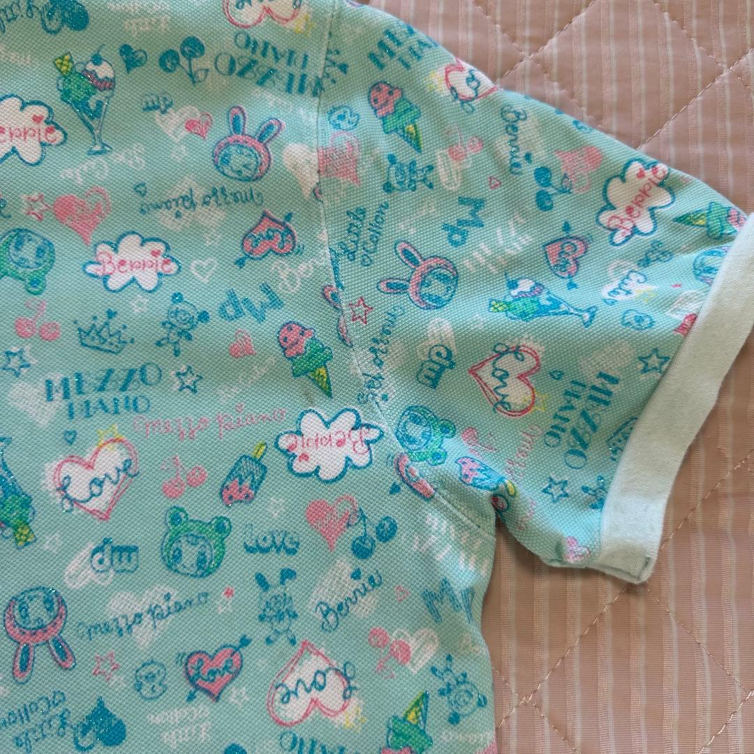 メゾピアノ MEZZOPIANO フード付きパーカー、デニムパンツ 2点セット