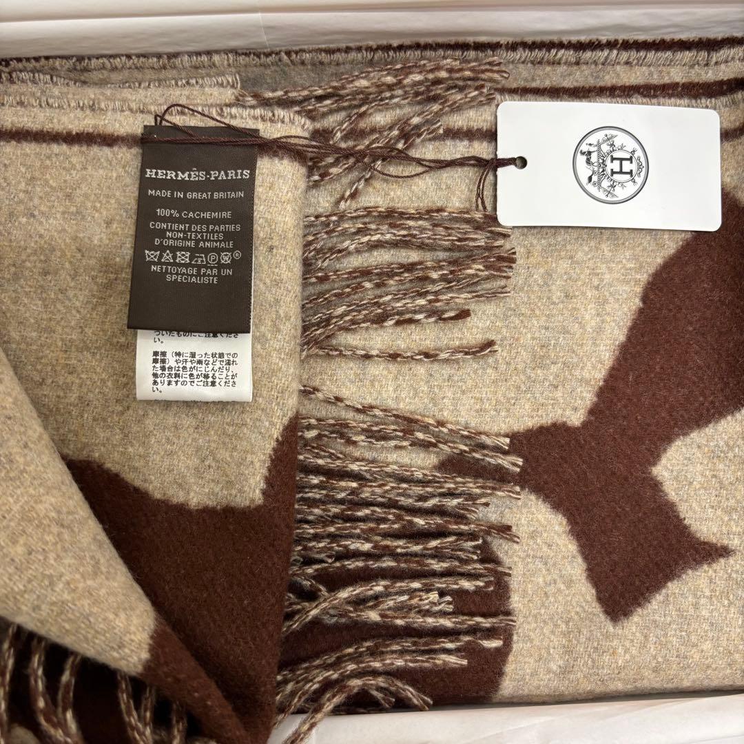 新品✨エルメス テット・ア・クー レディースカシミヤマフラー プレゼント