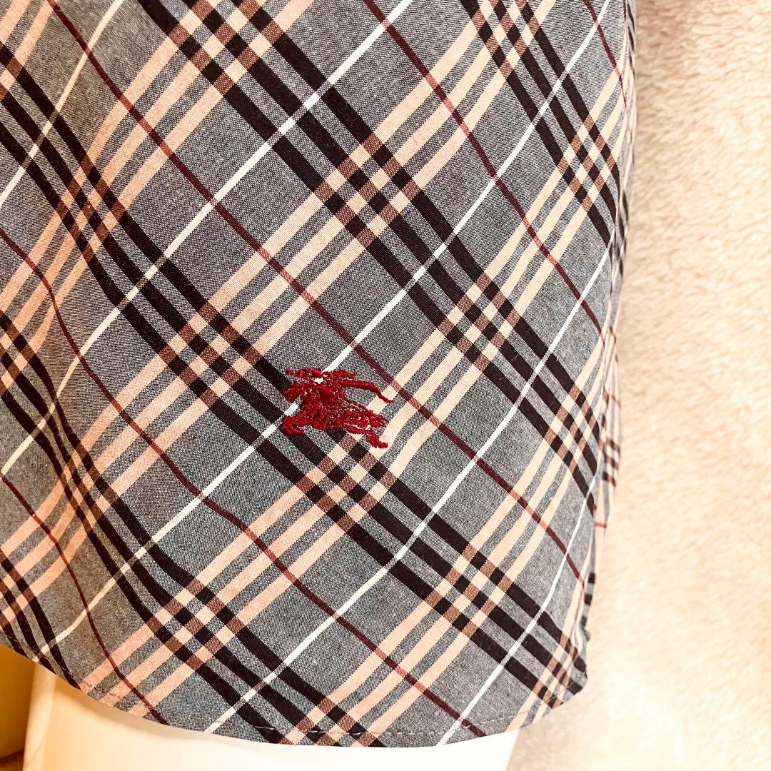 BURBERRY ノバチェック キャミソール 38 刺繍ロゴ サイドジップ