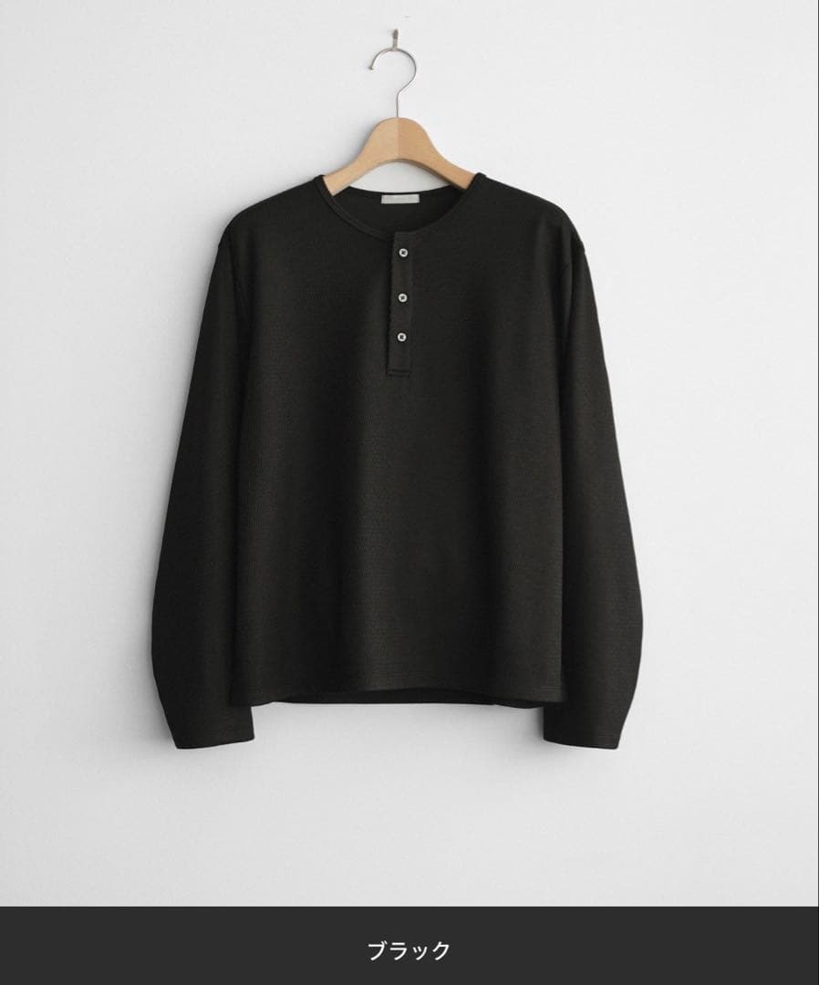 二点セットREFINED WAFFLE HENLEY NECK L/S TEE