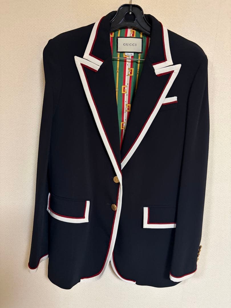 【美品】GUCCI グッチ セットアップ ジャケット44＆ノースリーブワンピース