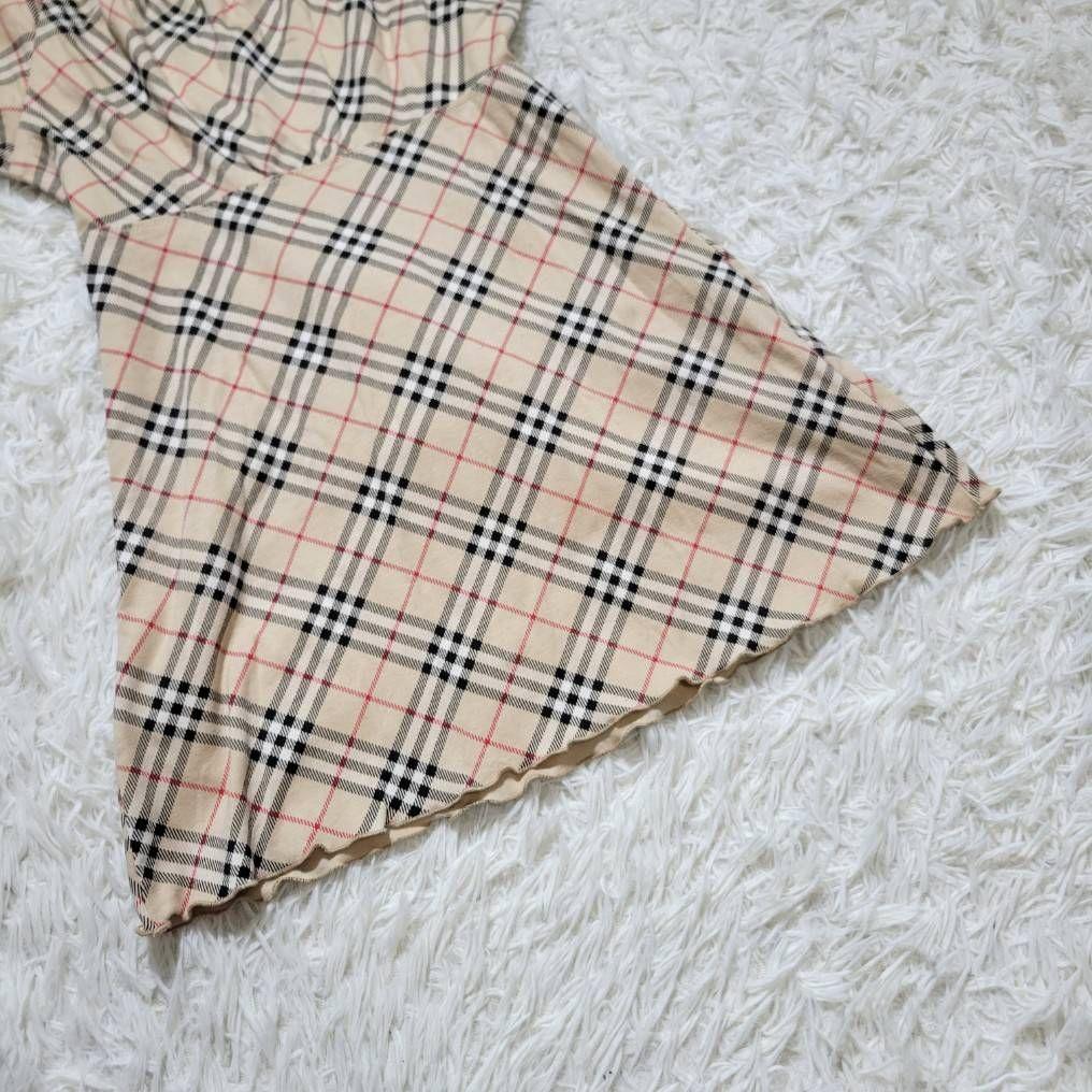 極美品☆バーバリーブルーレーベル チュニック ノバチェック リボン ホースロゴ