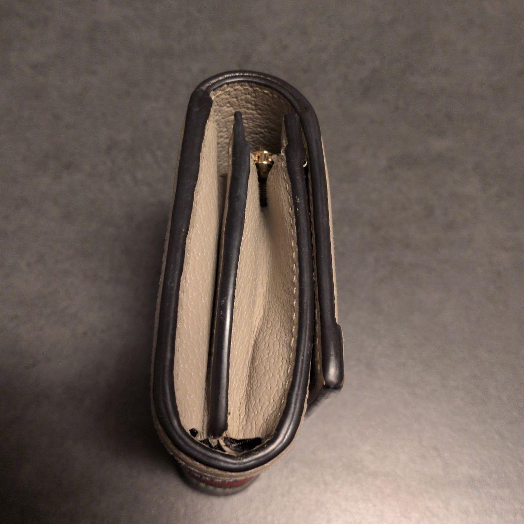 Gucci 二つ折り財布 ベージュ/グリーン/レッド