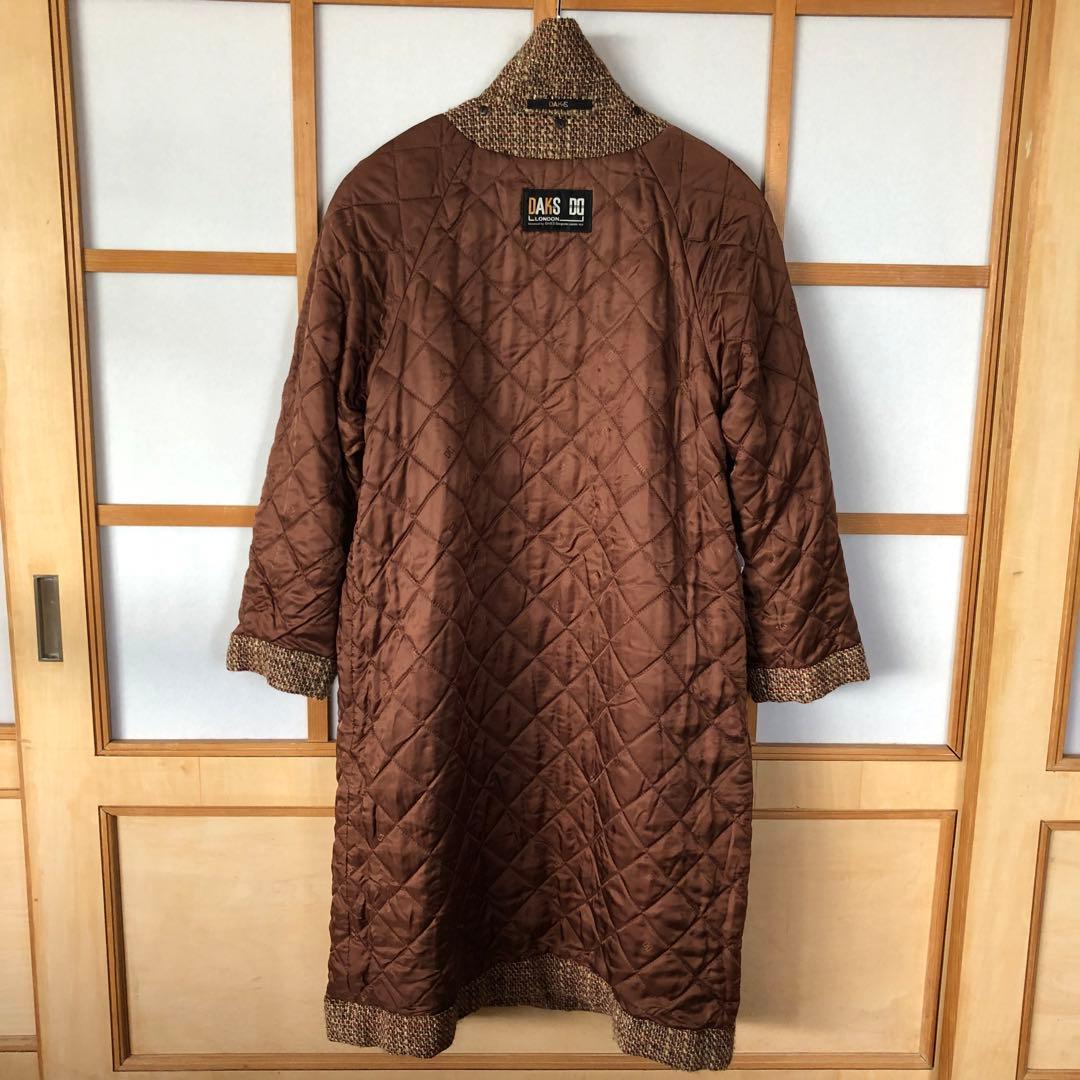 DAKS ダックス　レディース　ロング　コート　アウター　ツイード 高級　M