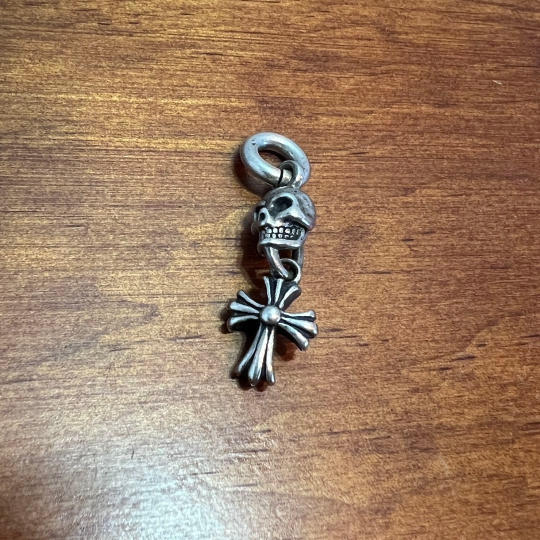 A&G スカル　クロス　ネックレス　チャーム　silver 925