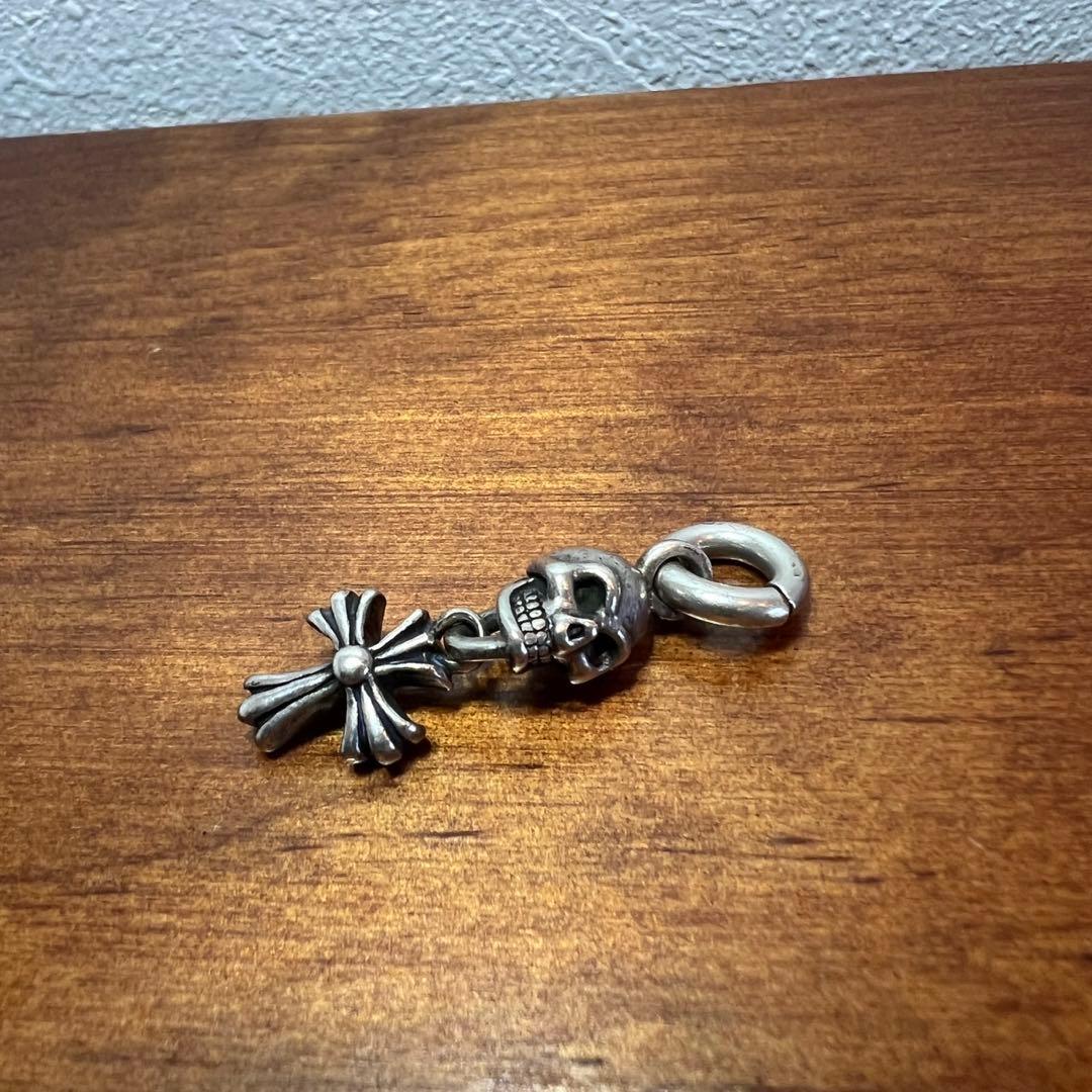 A&G スカル　クロス　ネックレス　チャーム　silver 925