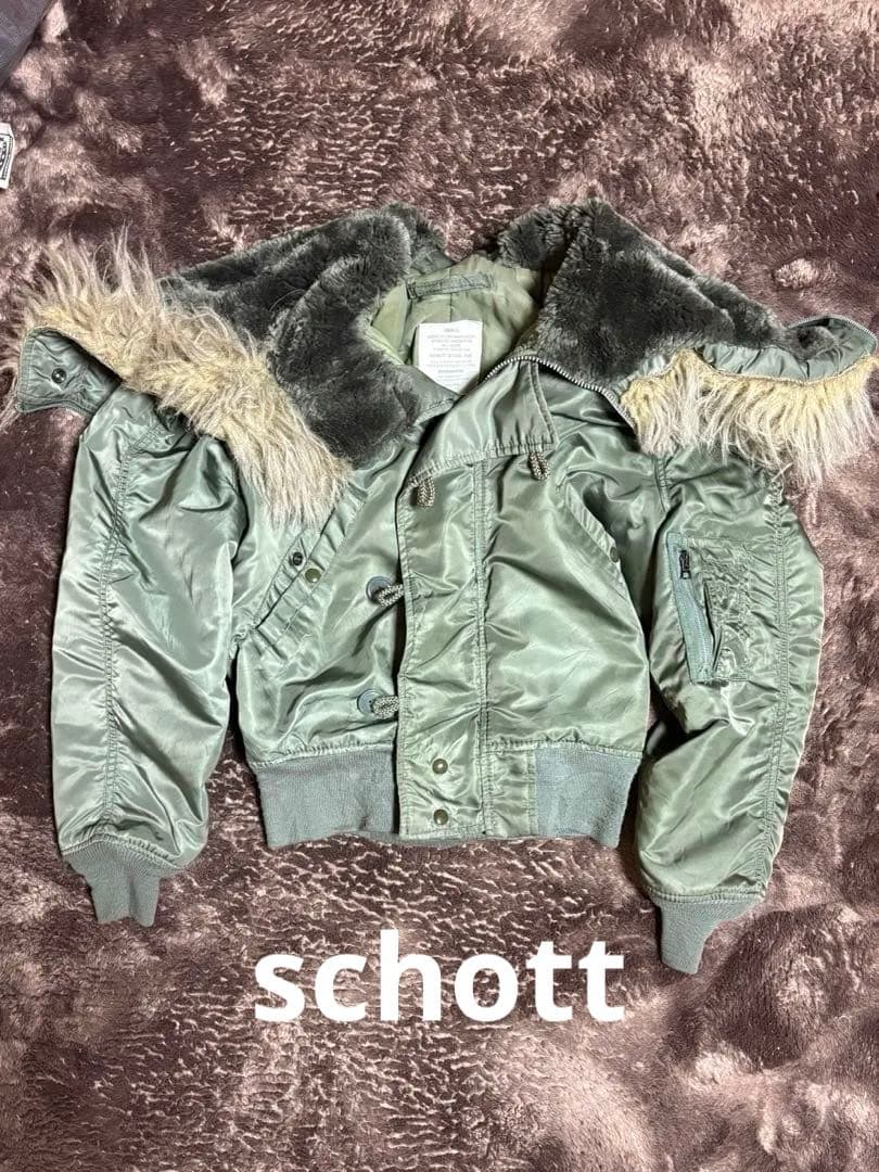 90s希少　美品schott n2b JP mサイズ　ショット　alpha