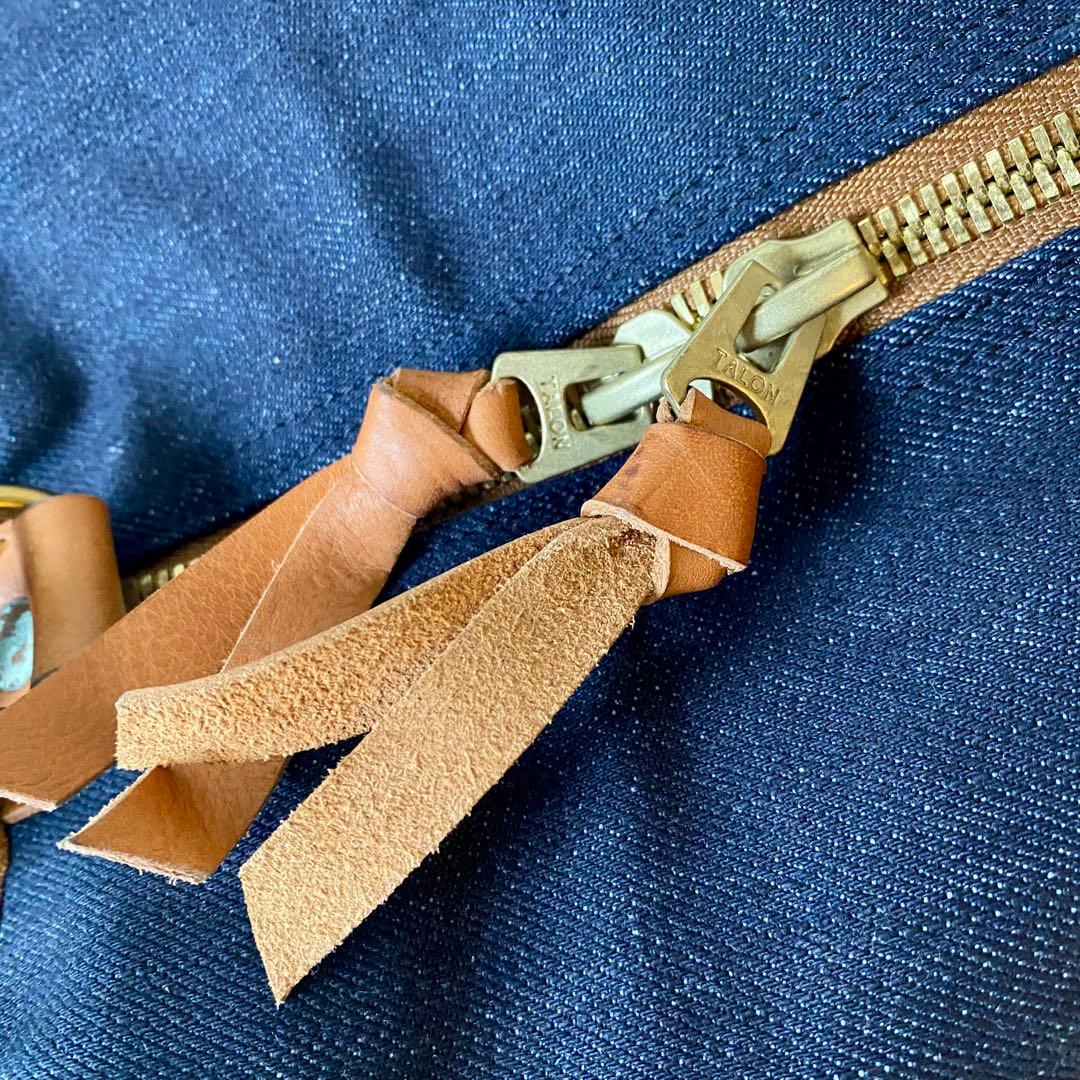 レア物 RRL デニムレザー ボストンバッグ