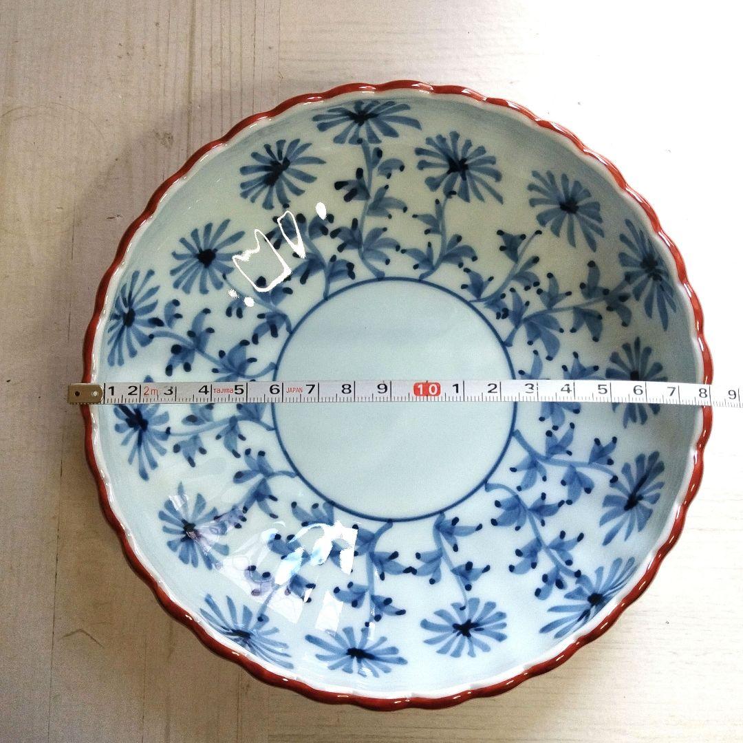 【木箱付】有田焼 源右衛門窯 朱泥 菊形 小鉢 和食器 高級磁器 陶芸美品
