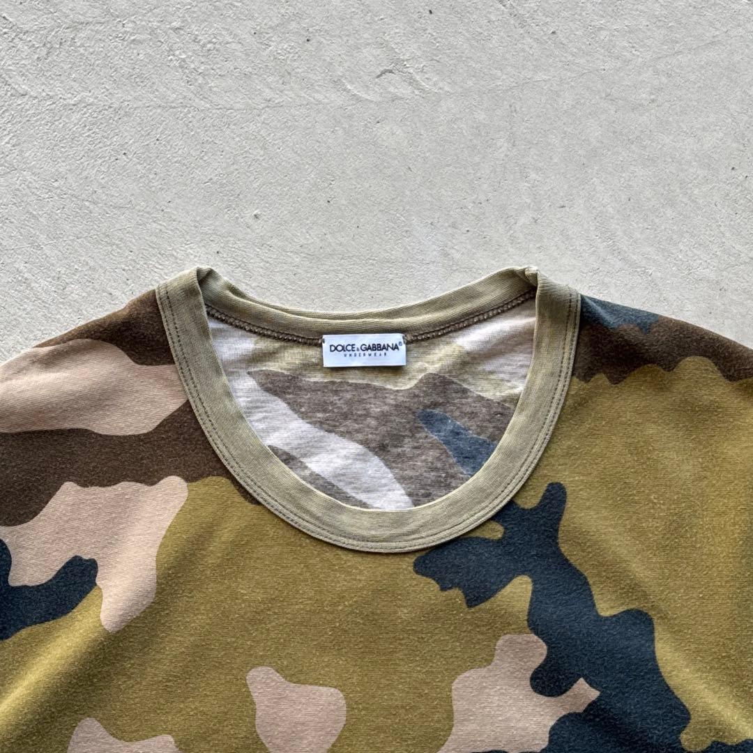 トップス 00s dolce&gabbana camo pattern tee