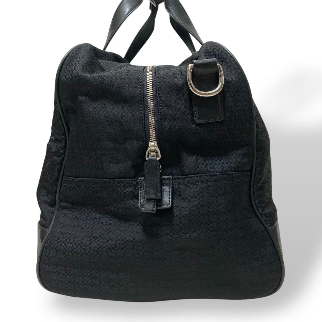 【美品】オールドコーチ5059 2way ボストンバッグ　ミニシグネチャー　黒